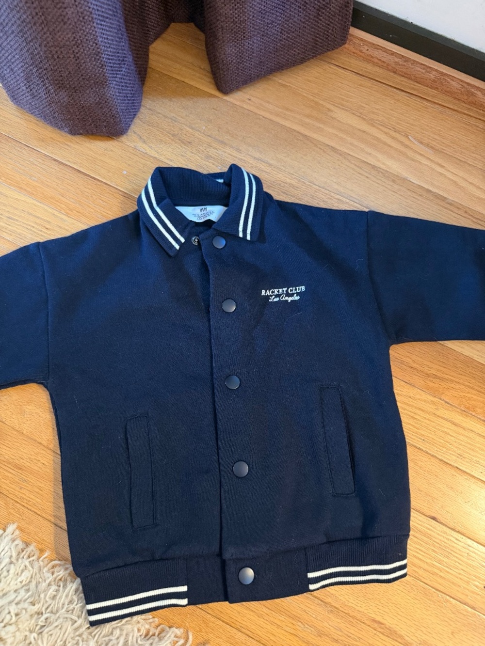 H&M Toddler Boys Varsity Jacket – Navy – Size 2T